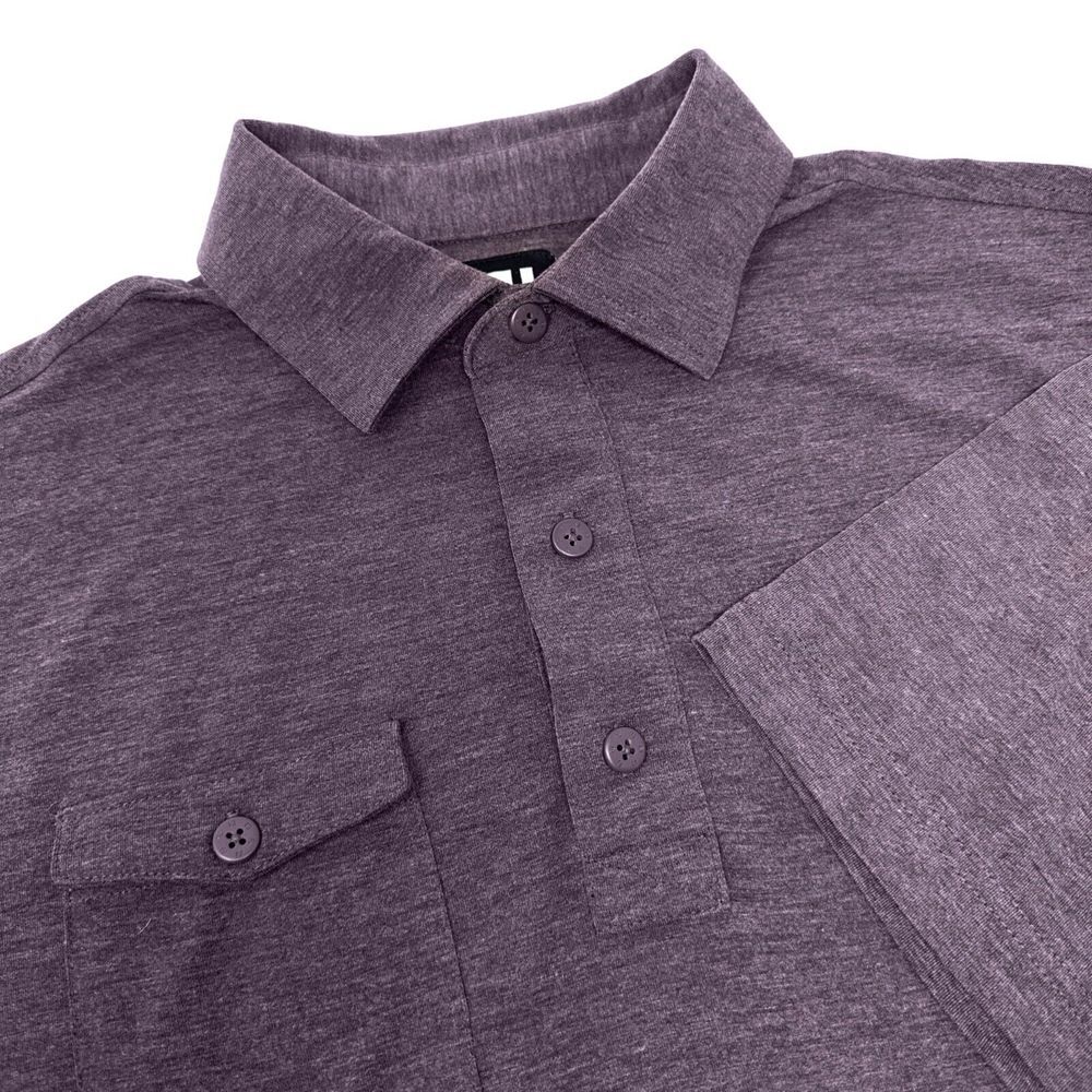 FOOTJOY FJ Golf Mens Plum 3 Button Short Sleeve Pocket Polo Size Medium